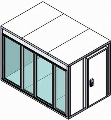 Камера холодильная для цветов Polair КХН-11.75 (2560х2560х2200) (Стекл. блок по стороне 2560, дверь унив. по смежной стороне) купить в Екатеринбурге
