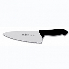 Нож поварской "Шеф" 25см с волнистой кромкой, черный HORECA PRIME 28100.HR60000.250 купить в Екатеринбурге