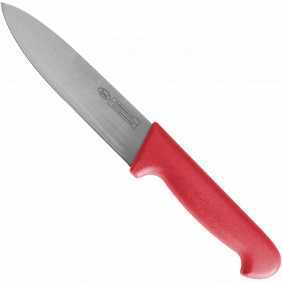 Нож поварской 16 см Roal красная пластиковая ручка купить в Екатеринбурге