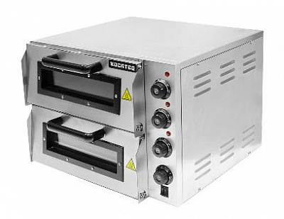 Печь для пиццы электрическая 2-камерная с подом 41*41 см Kocateq EPC02S купить в Екатеринбурге