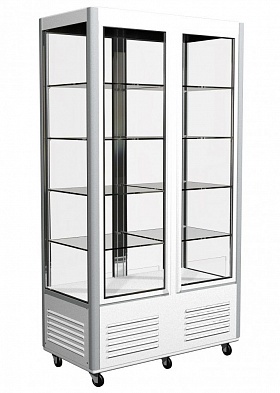 Шкаф холодильный Polus D4 VM 800-1 (R800C) (цвет по схеме, 4 дв,стекл полки) купить в Екатеринбурге